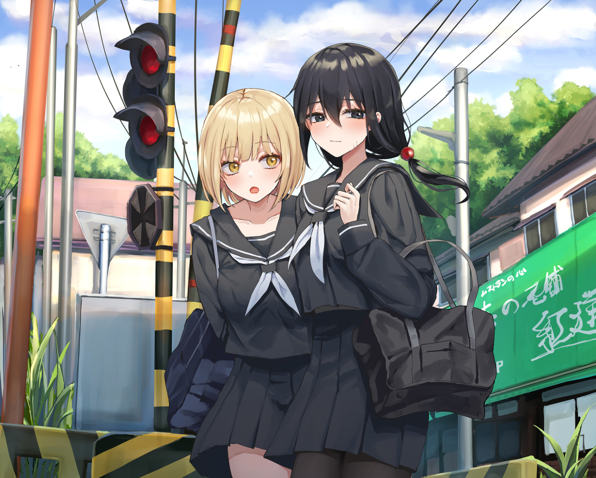 This is a pixiv picture whose title is 初めて一緒に帰る百合.