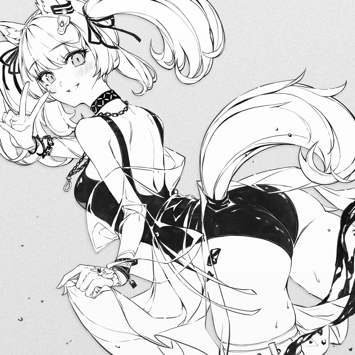 This is a pixiv picture whose title is 피-스 하는 젤리.