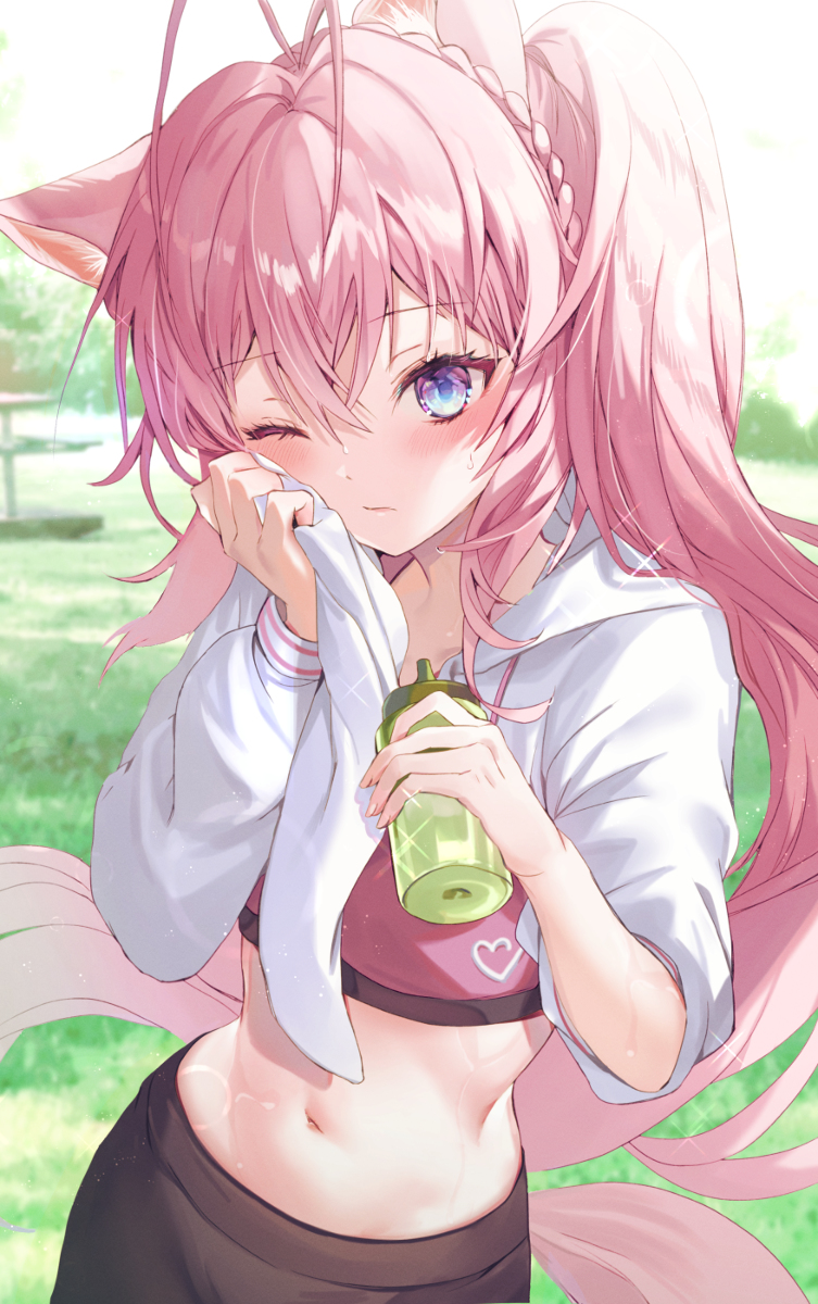 This is a pixiv picture whose title is 運動後.