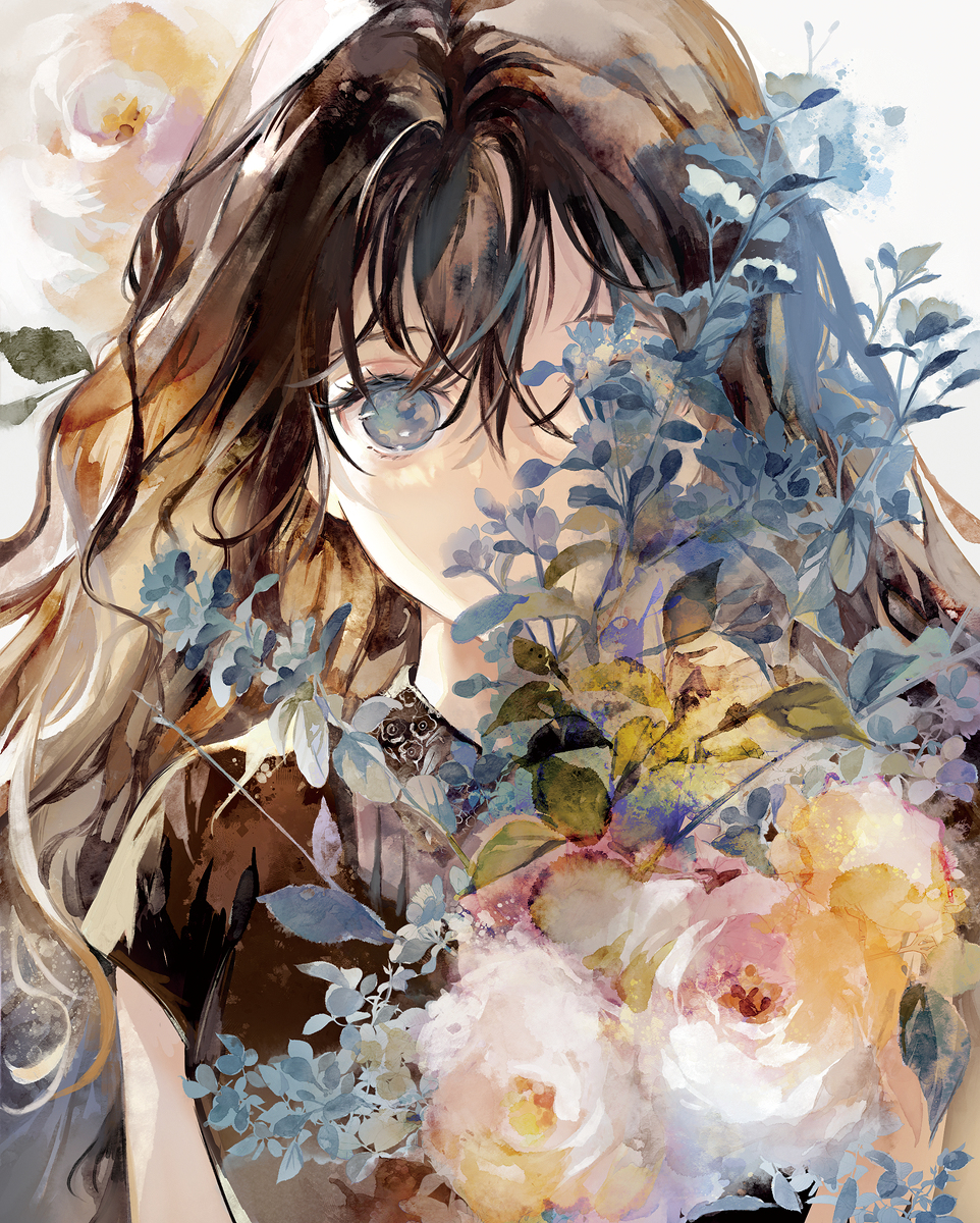 This is a pixiv picture whose title is 💐.
