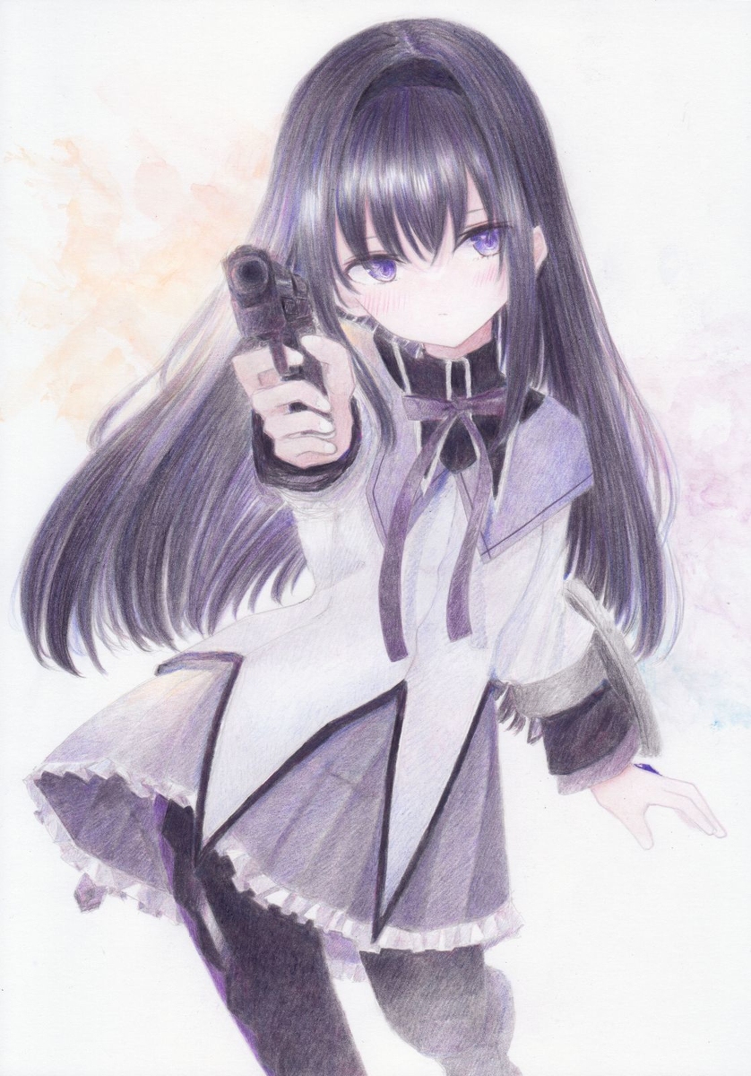 This is a pixiv picture whose title is 暁美ほむら.