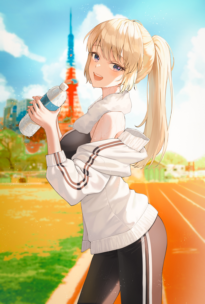 This is a pixiv picture whose title is 運動する女の子.