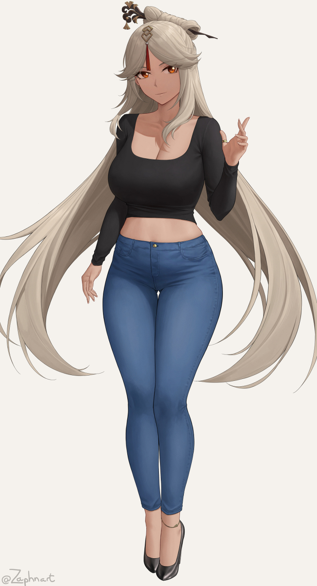 This is a pixiv picture whose title is [原神] 凝光 / Ningguang.