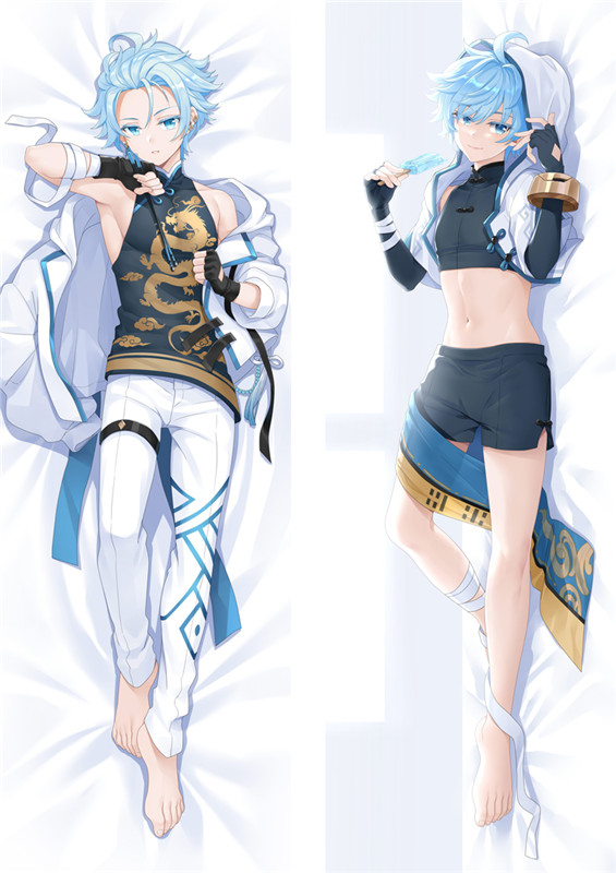This is a pixiv picture whose title is 原神 重雲 Chongyun 2WAY トリコット 抱き枕カバー.