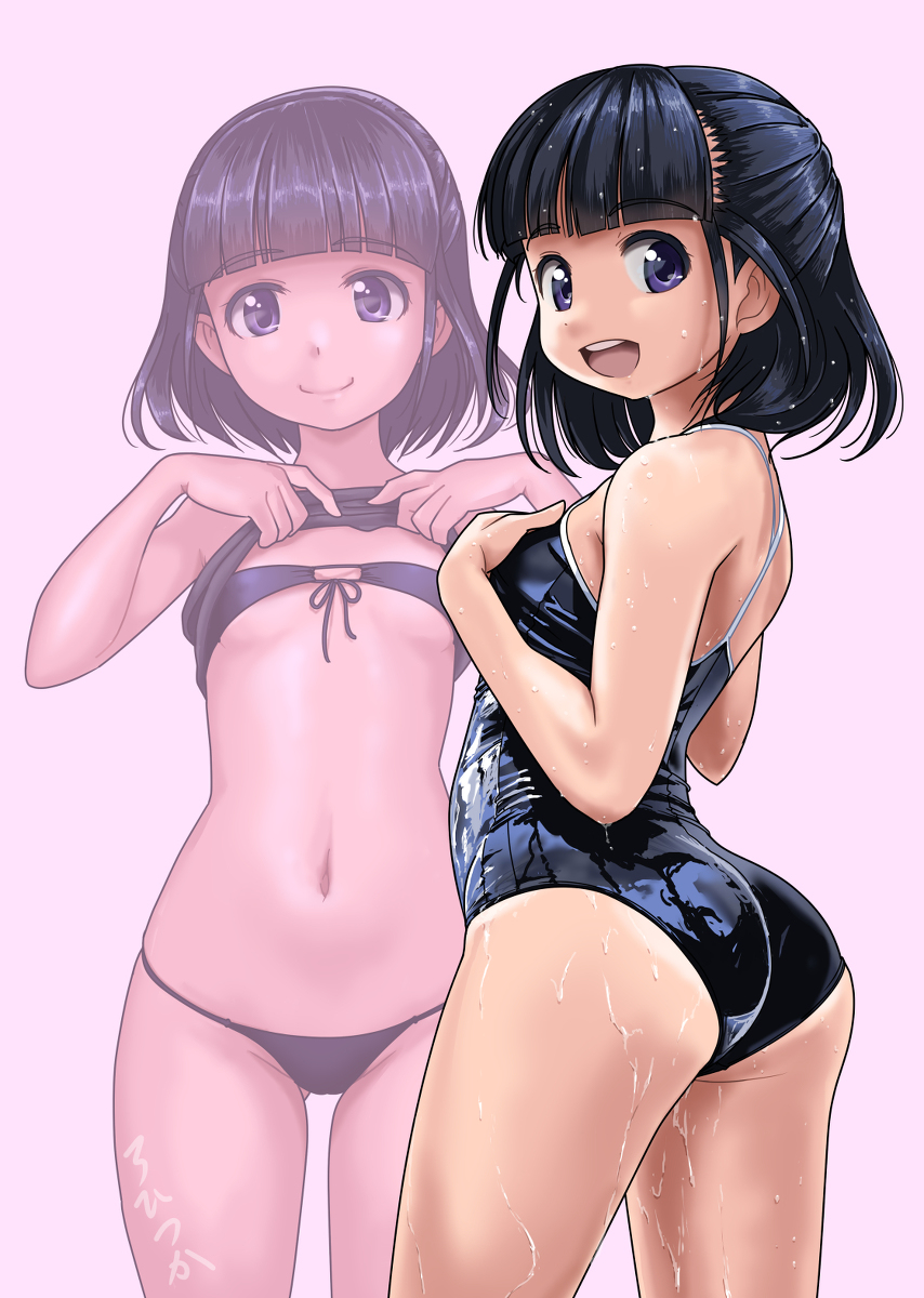 This is a pixiv picture whose title is どっちの水着でショー.