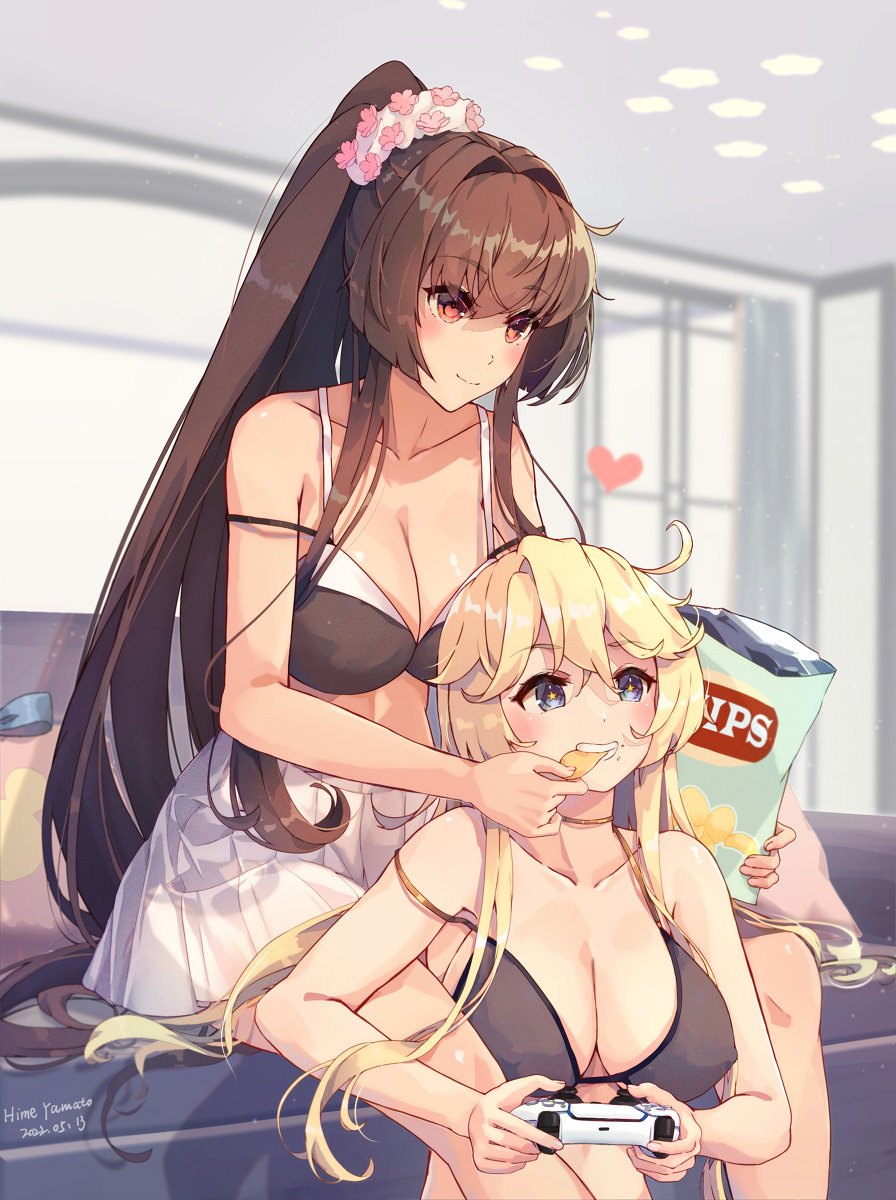 This is a pixiv picture whose title is 大和 Iowa🎮.