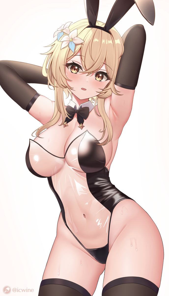 This is a pixiv picture whose title is 半透明バニー蛍.