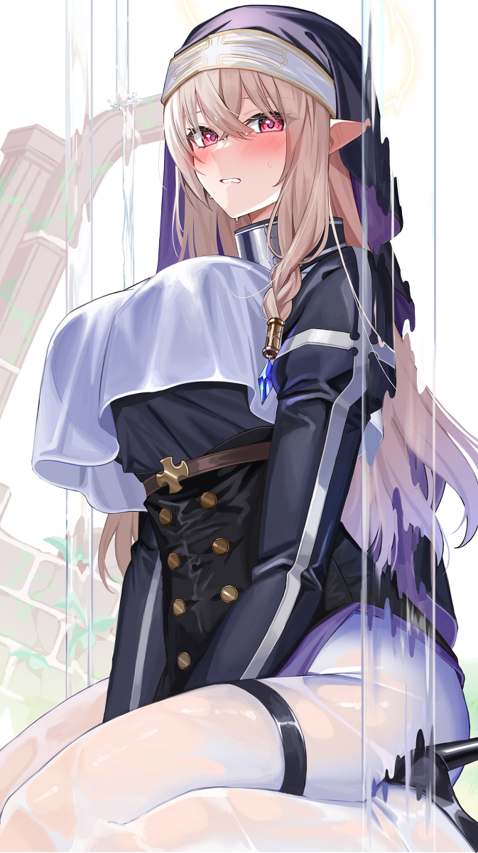 This is a pixiv picture whose title is びしょ濡れシスター.