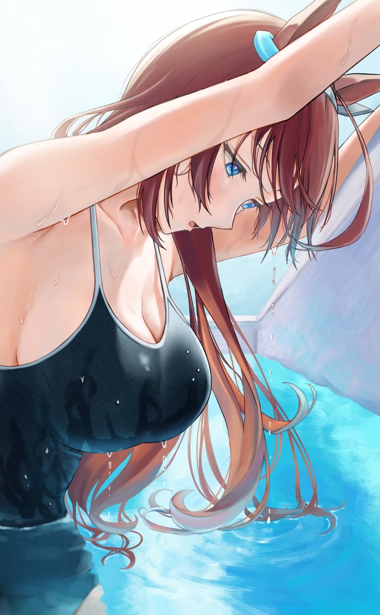 This is a pixiv picture whose title is スク水ミホノブルボン.