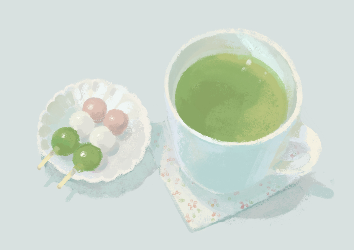 This is a pixiv picture whose title is スケッチ🍡🍵.