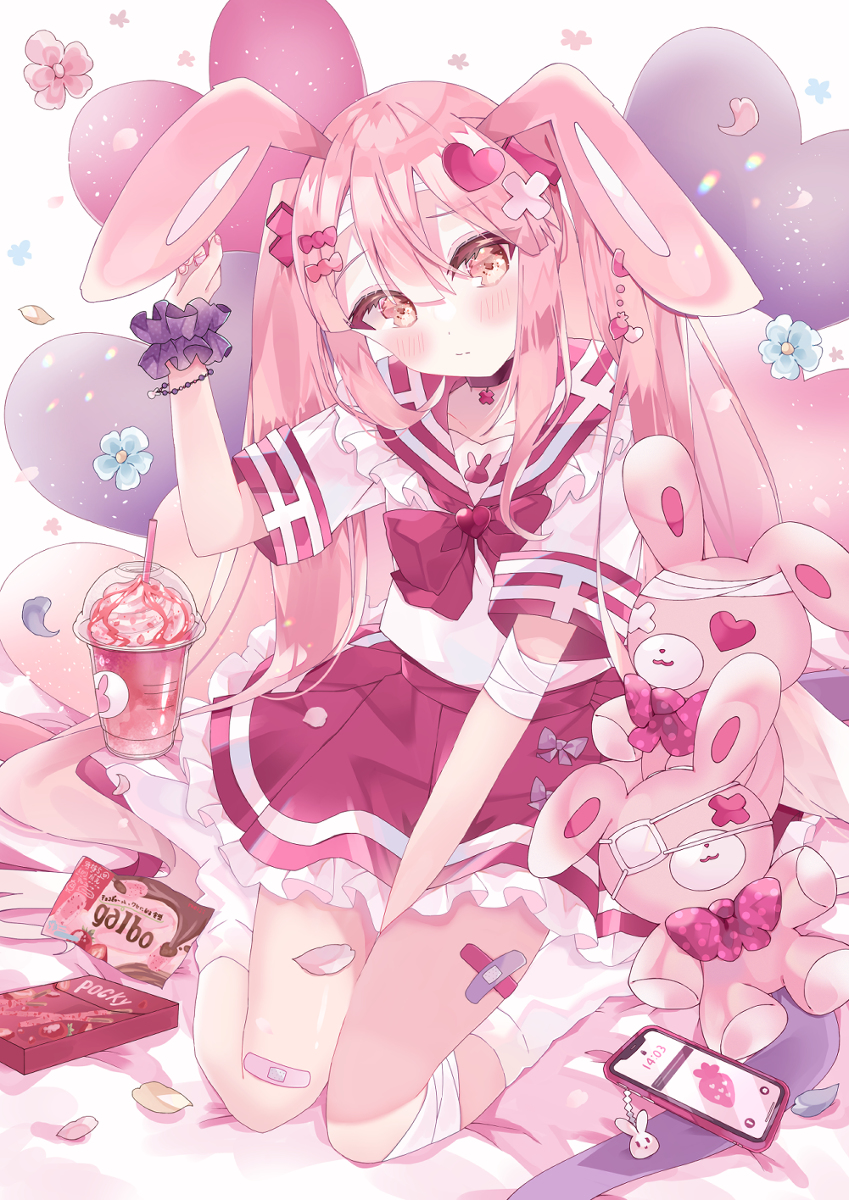 This is a pixiv picture whose title is ご機嫌ナナメなうさみみちゃん〜🐰💓.