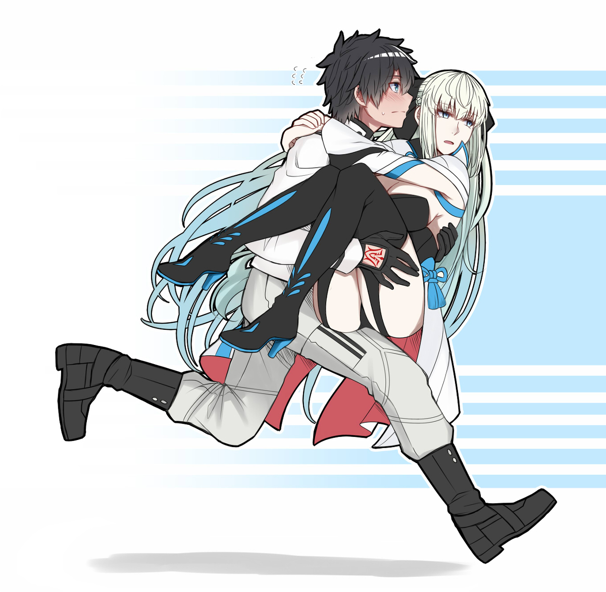 This is a pixiv picture whose title is モルガン陛下の移動玉座である藤丸少年.