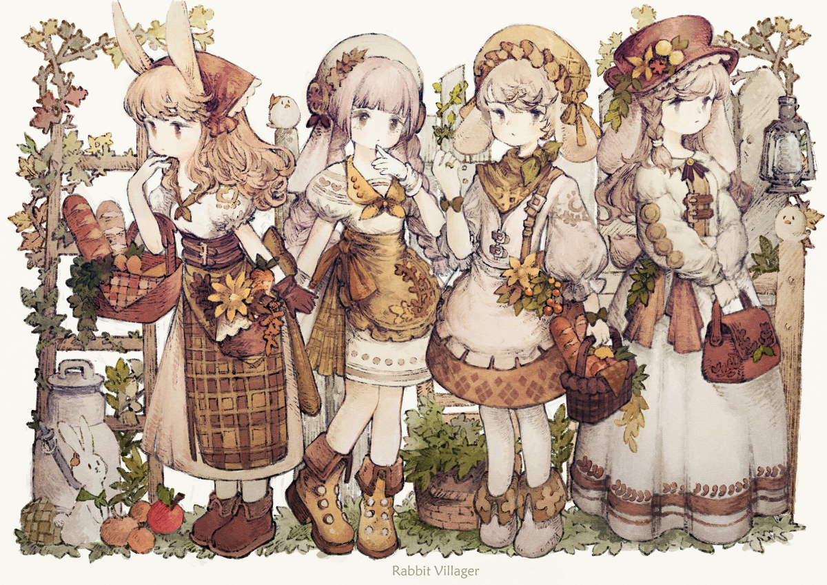This is a pixiv picture whose title is ウサギの住民.