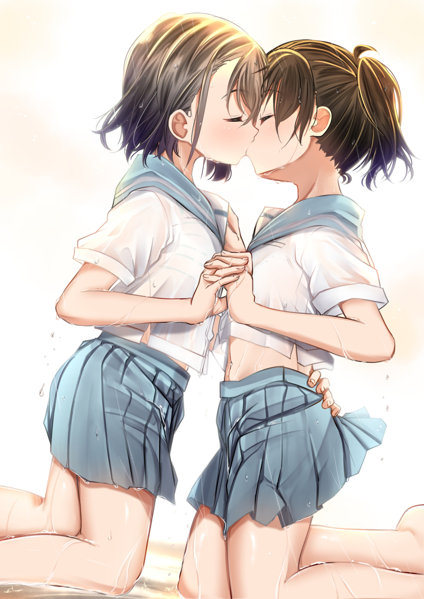 This is a pixiv picture whose title is 雨あおひな.