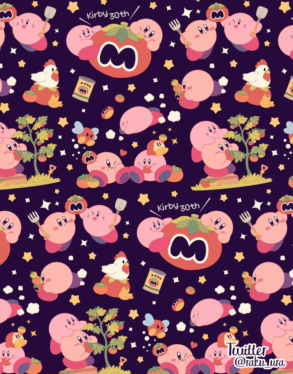 This is a pixiv picture whose title is Happy 30th Birthday Kirby.