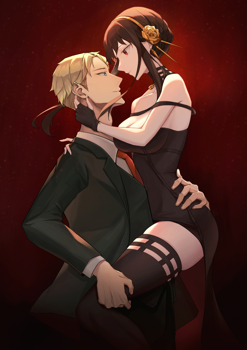 This is a pixiv picture whose title is Loid × Yor.