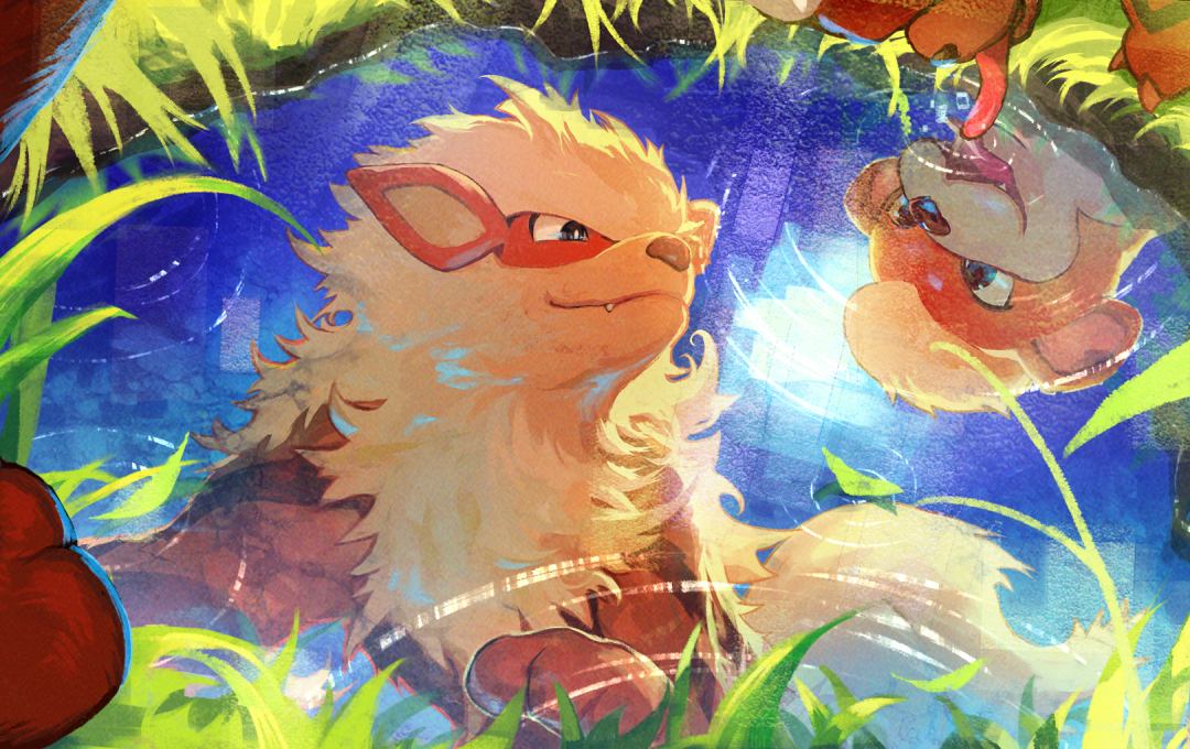 This is a pixiv picture whose title is 水面に揺れる伝説.