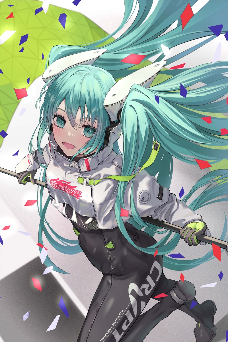 This is a pixiv picture whose title is レーシングミク2022.