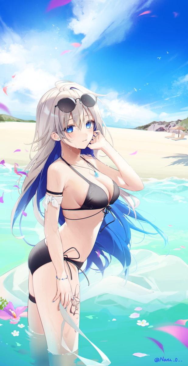 This is a pixiv picture whose title is 海辺のアトリエ.