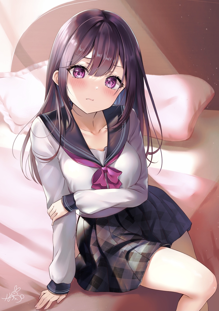 This is a pixiv picture whose title is 構ってほしい同級生ちゃん.