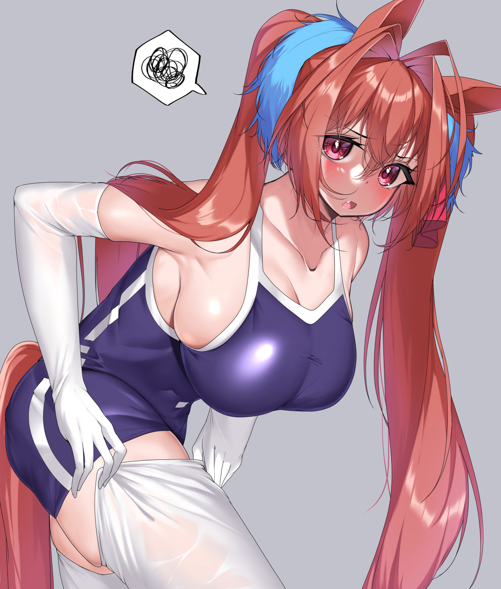 This is a pixiv picture whose title is 水着ダイワスカーレット.