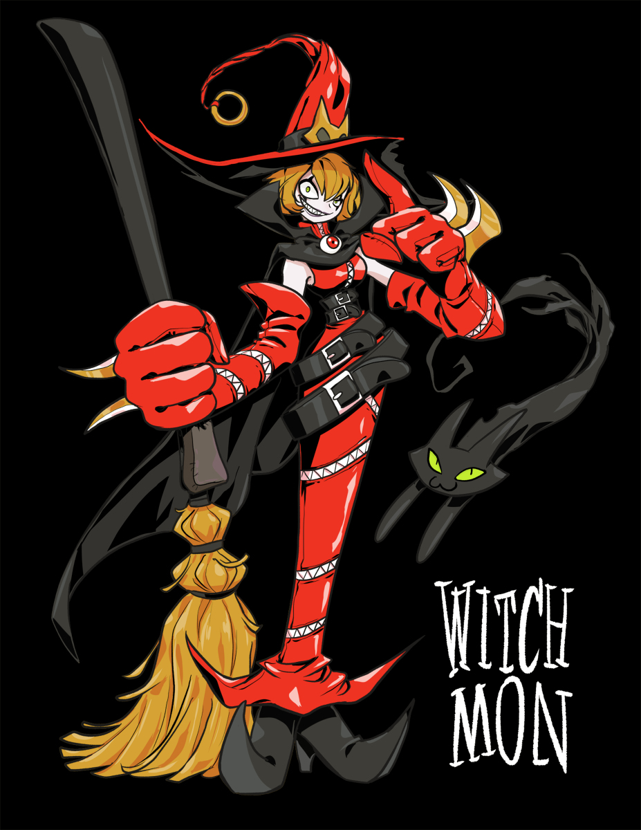 This is a pixiv picture whose title is ウィッチモン.