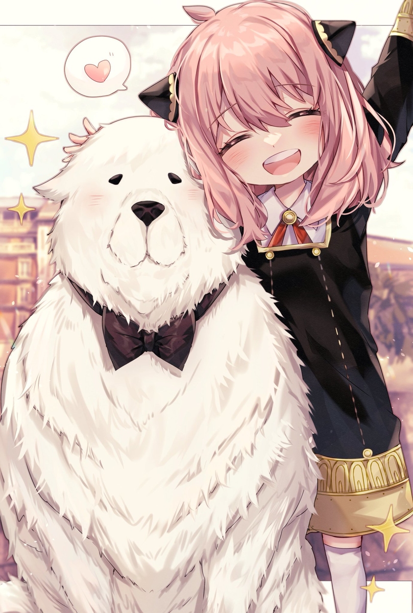 This is a pixiv picture whose title is アーニャとボンド！.