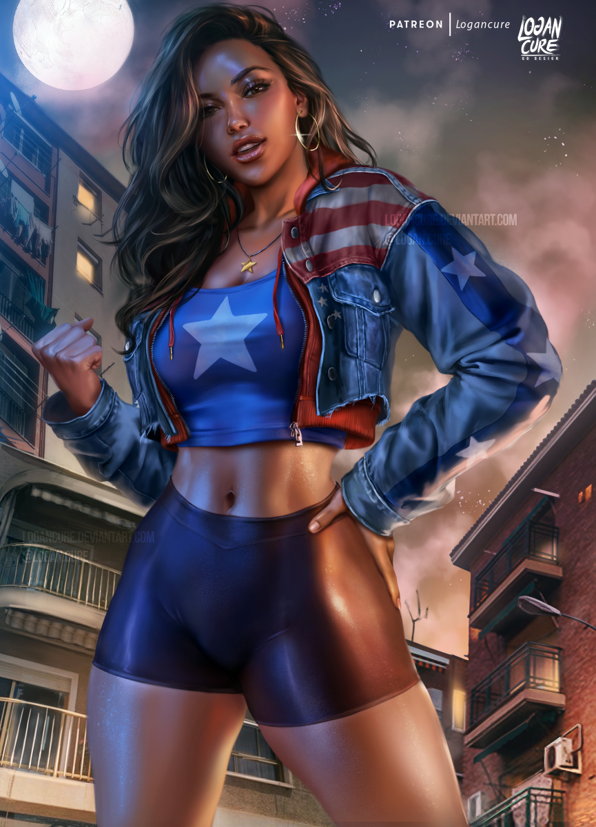 This is a pixiv picture whose title is América Chavez - アメリカ・チャベス.
