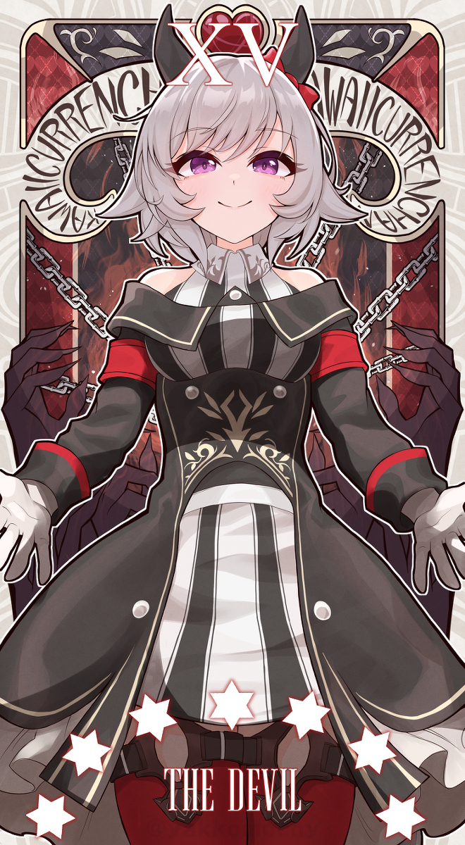 This is a pixiv picture whose title is 悪魔(再).