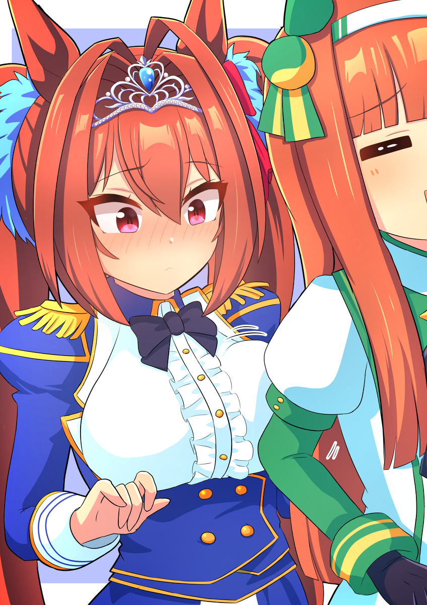 This is a pixiv picture whose title is スズカとスカーレット.