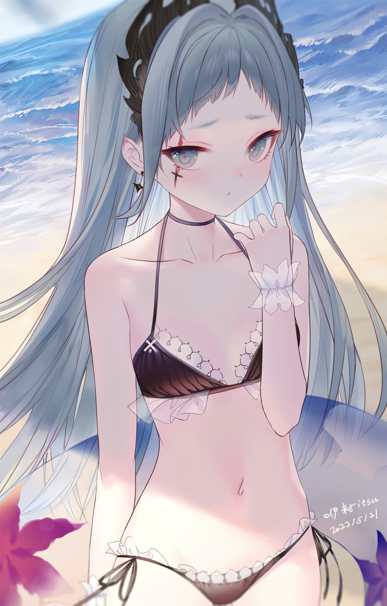 This is a pixiv picture whose title is 艾丽妮❤水着.