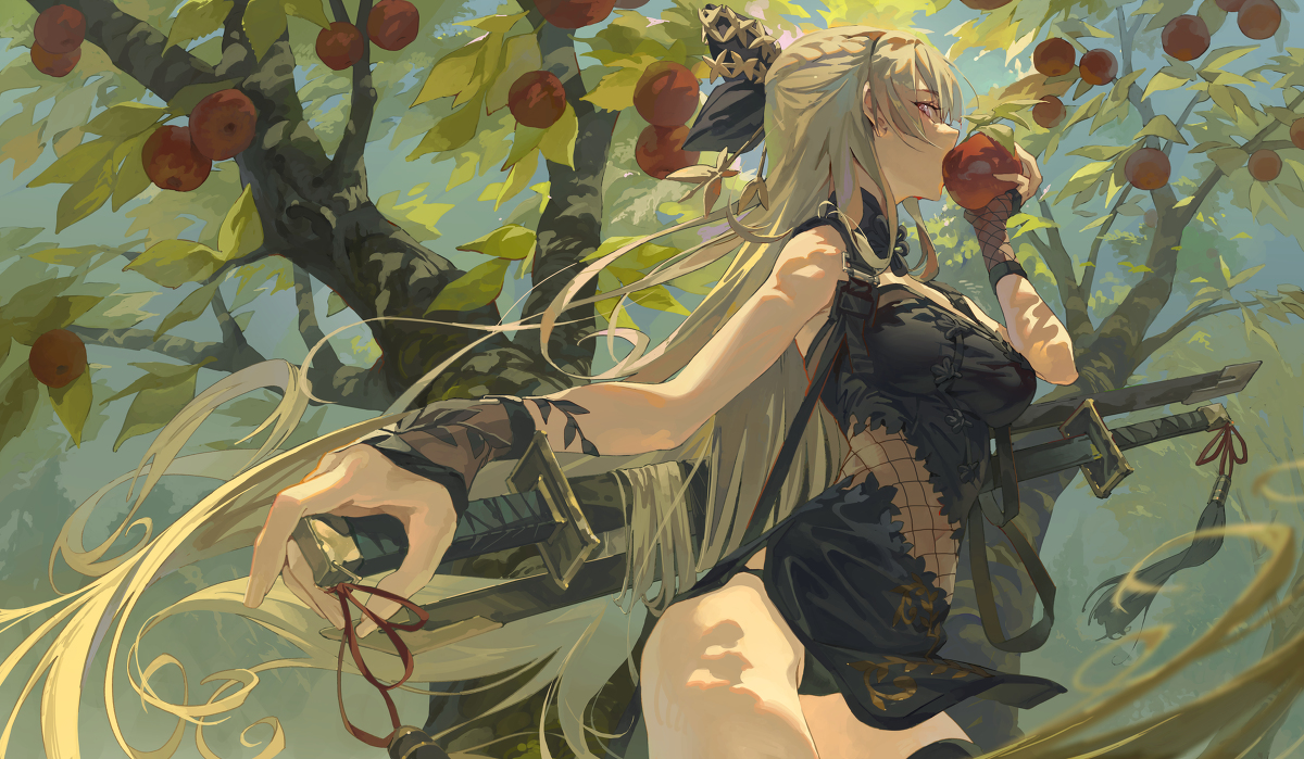 This is a pixiv picture whose title is Apple tree 🍎.