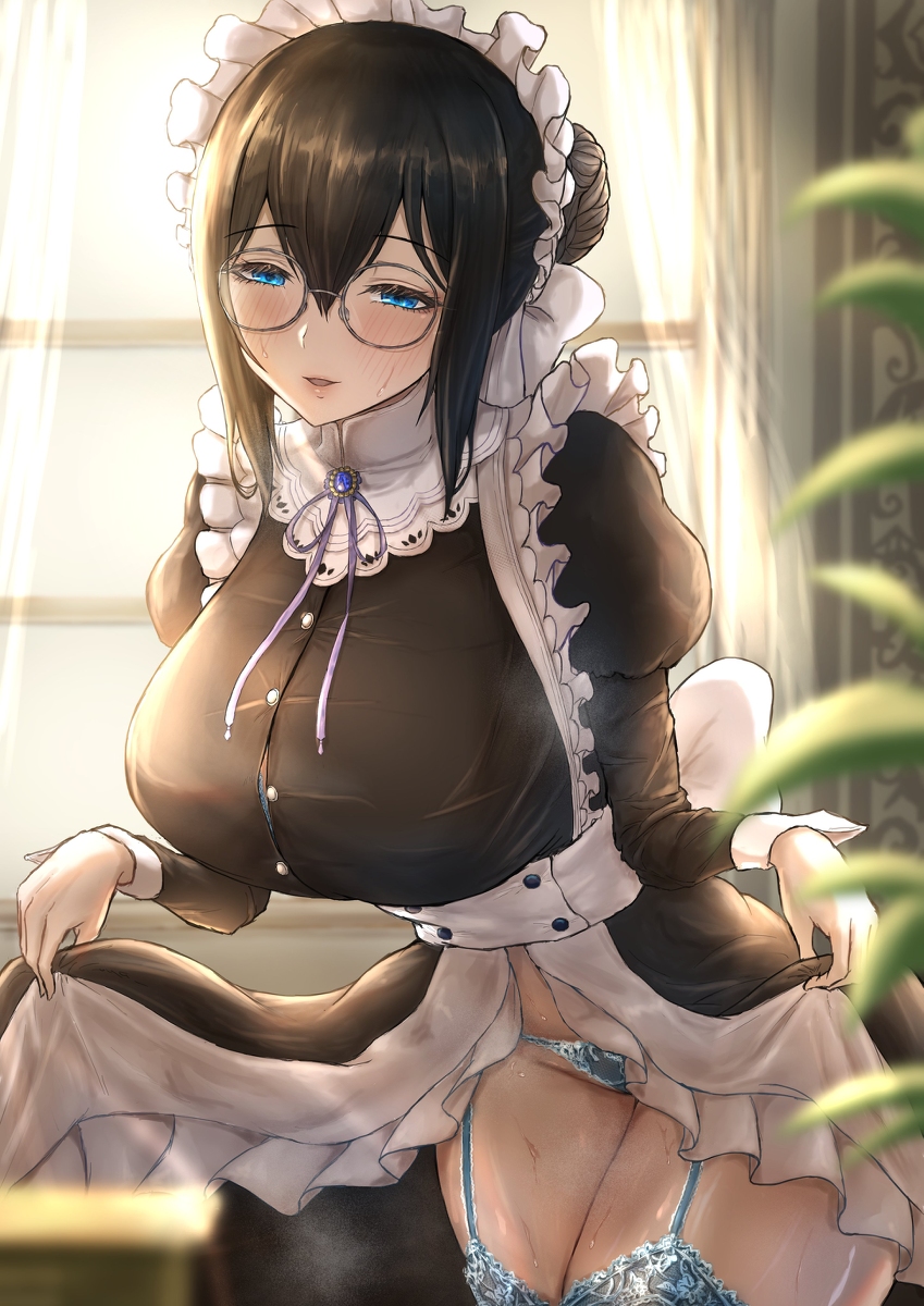 This is a pixiv picture whose title is メイド 文香.