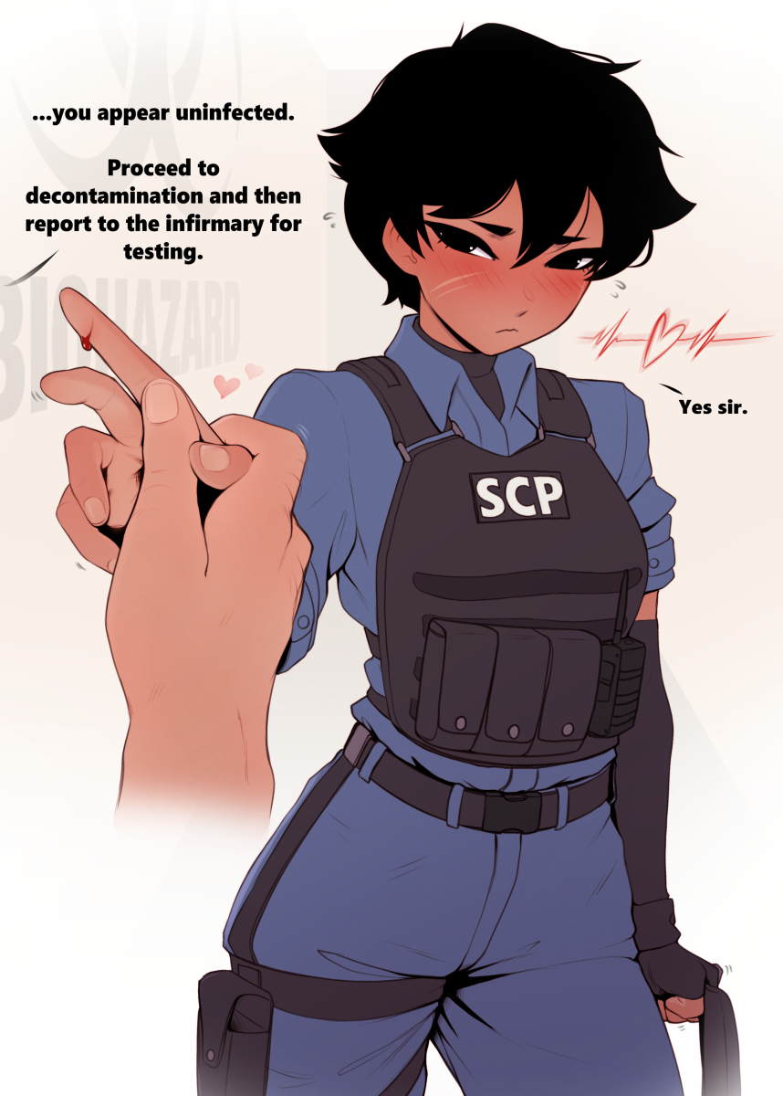 This is a pixiv picture whose title is SCP Hand Holding.