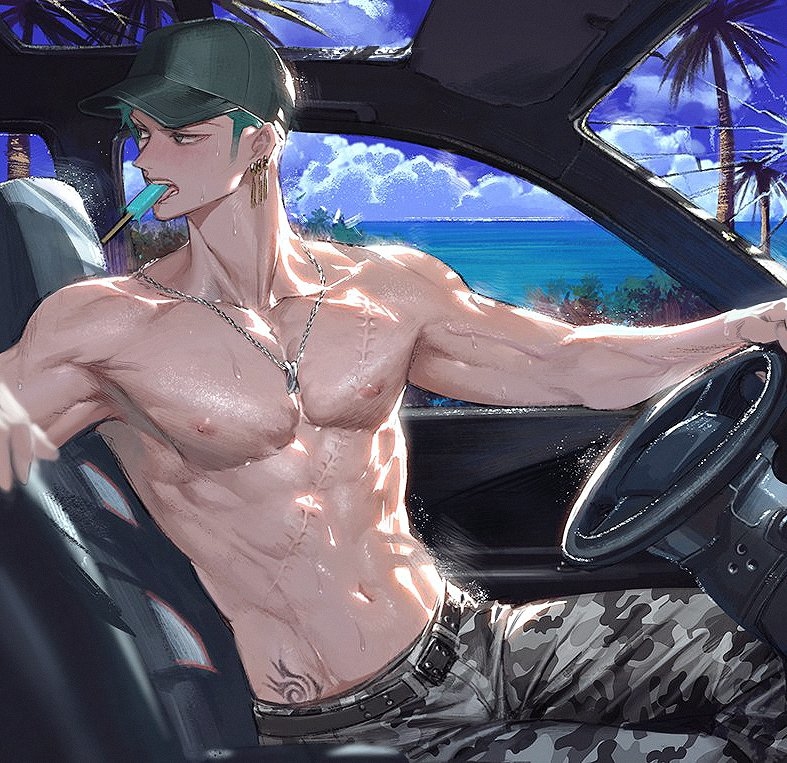 This is a pixiv picture whose title is ゾロとサンジ.