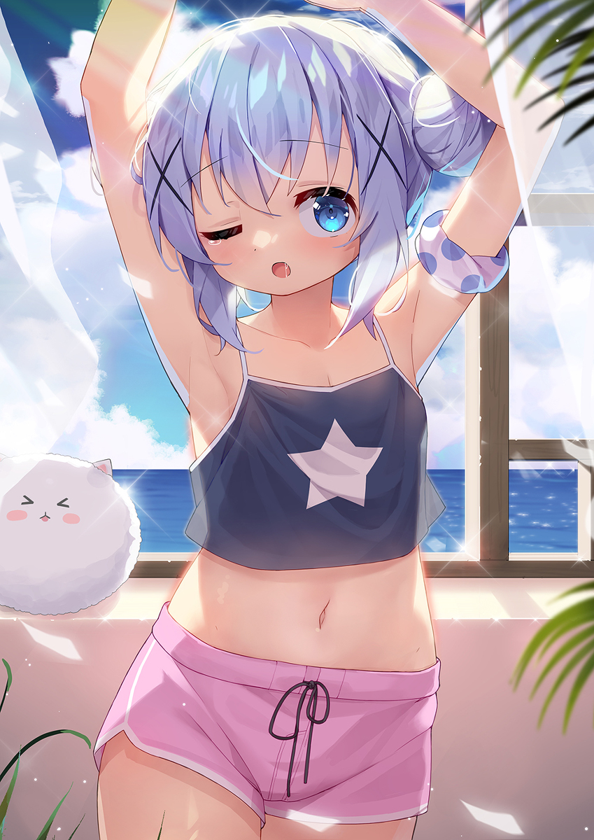 This is a pixiv picture whose title is おはようの挨拶を告げてくるチノちゃん.