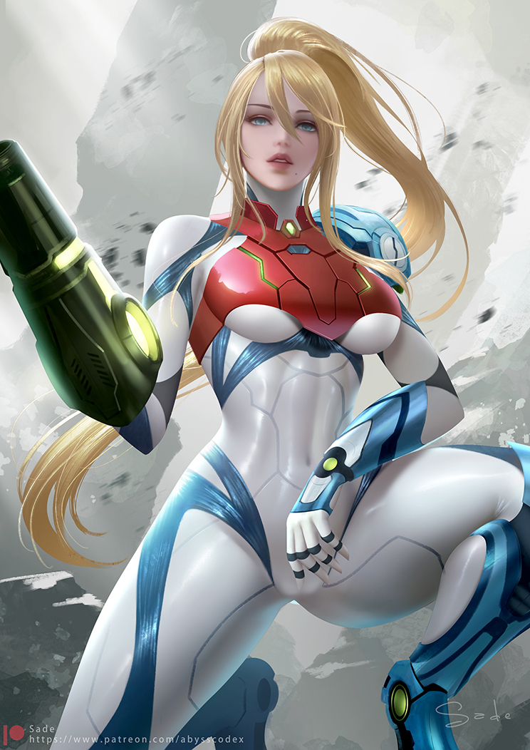 This is a pixiv picture whose title is Samus Aran.