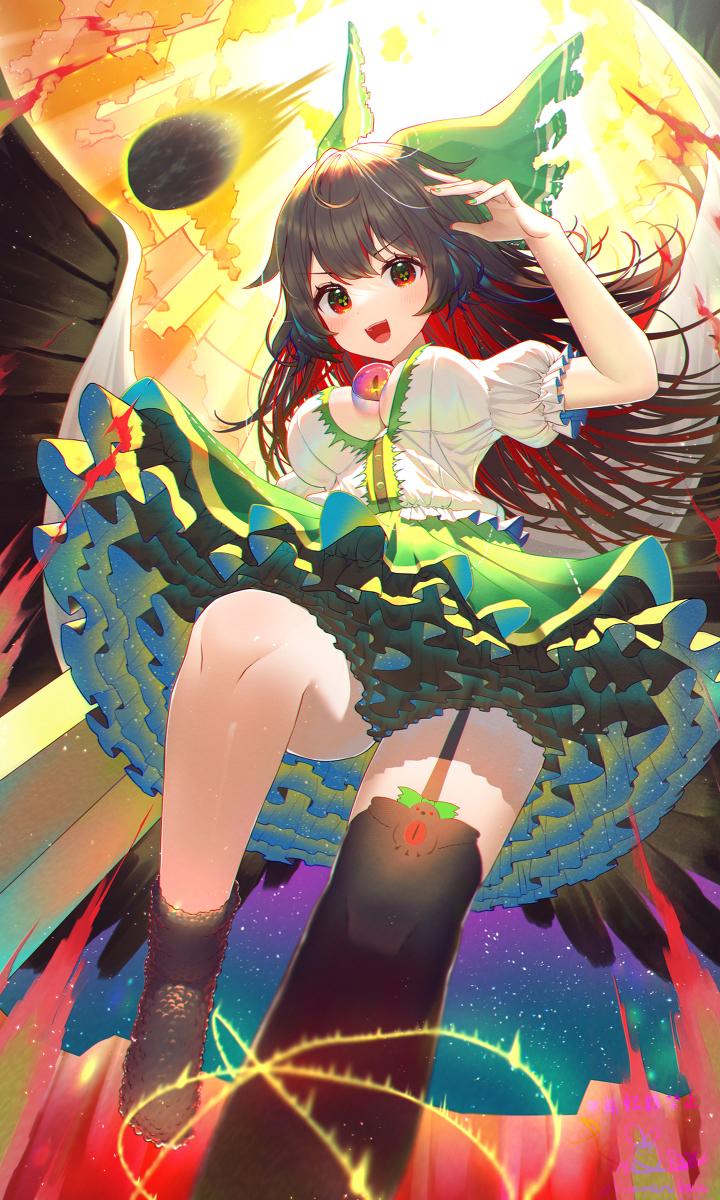 This is a pixiv picture whose title is お空！⚠☢⚠.
