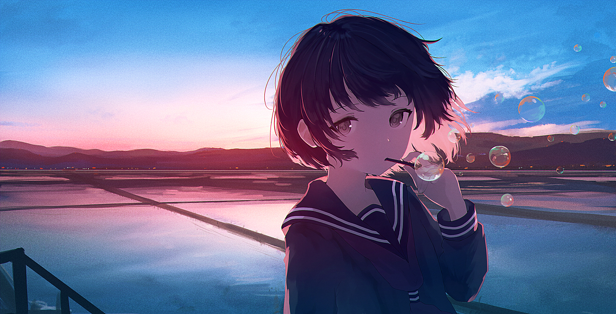 This is a pixiv picture whose title is 思い出.
