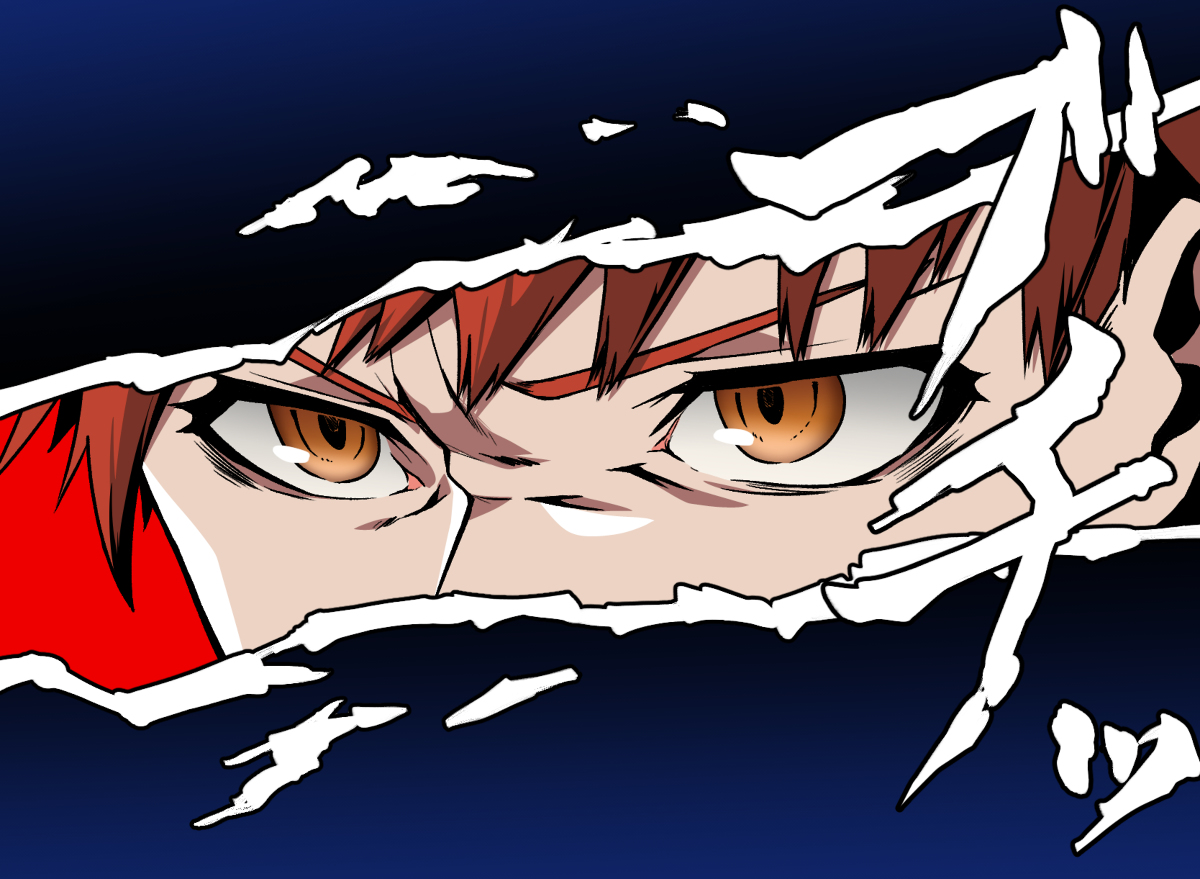 This is a pixiv picture whose title is ブチ切れ爺.