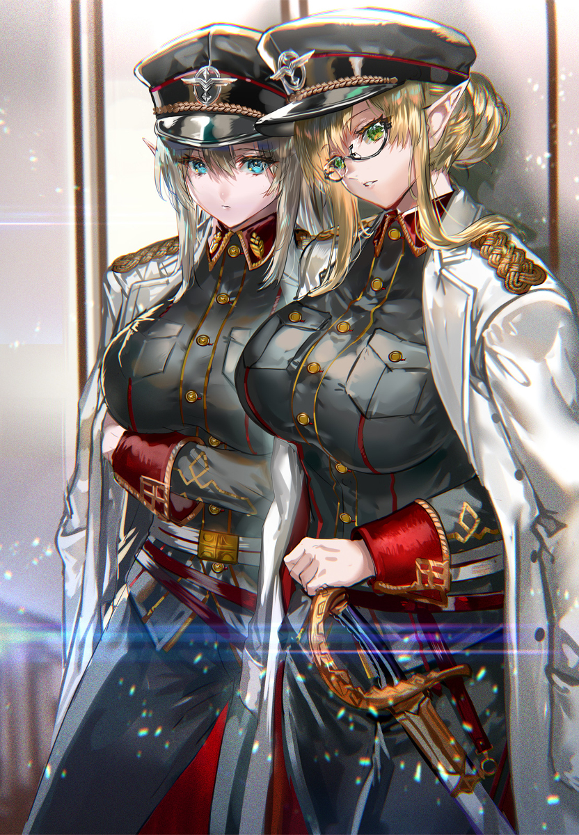 This is a pixiv picture whose title is 属性詰め込みすぎイラスト.