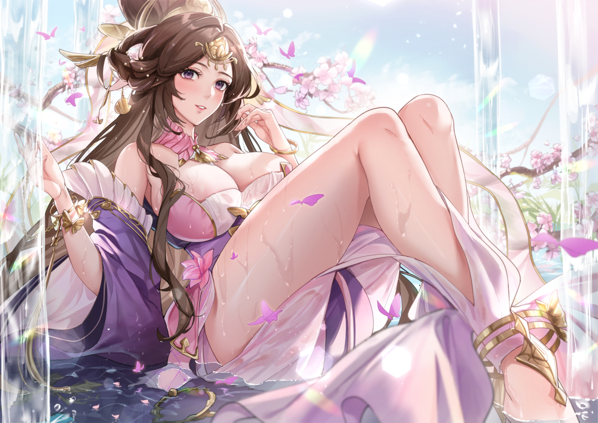 This is a pixiv picture whose title is 貂蝉.