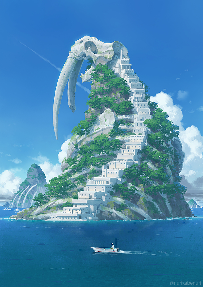 This is a pixiv picture whose title is 階獣.