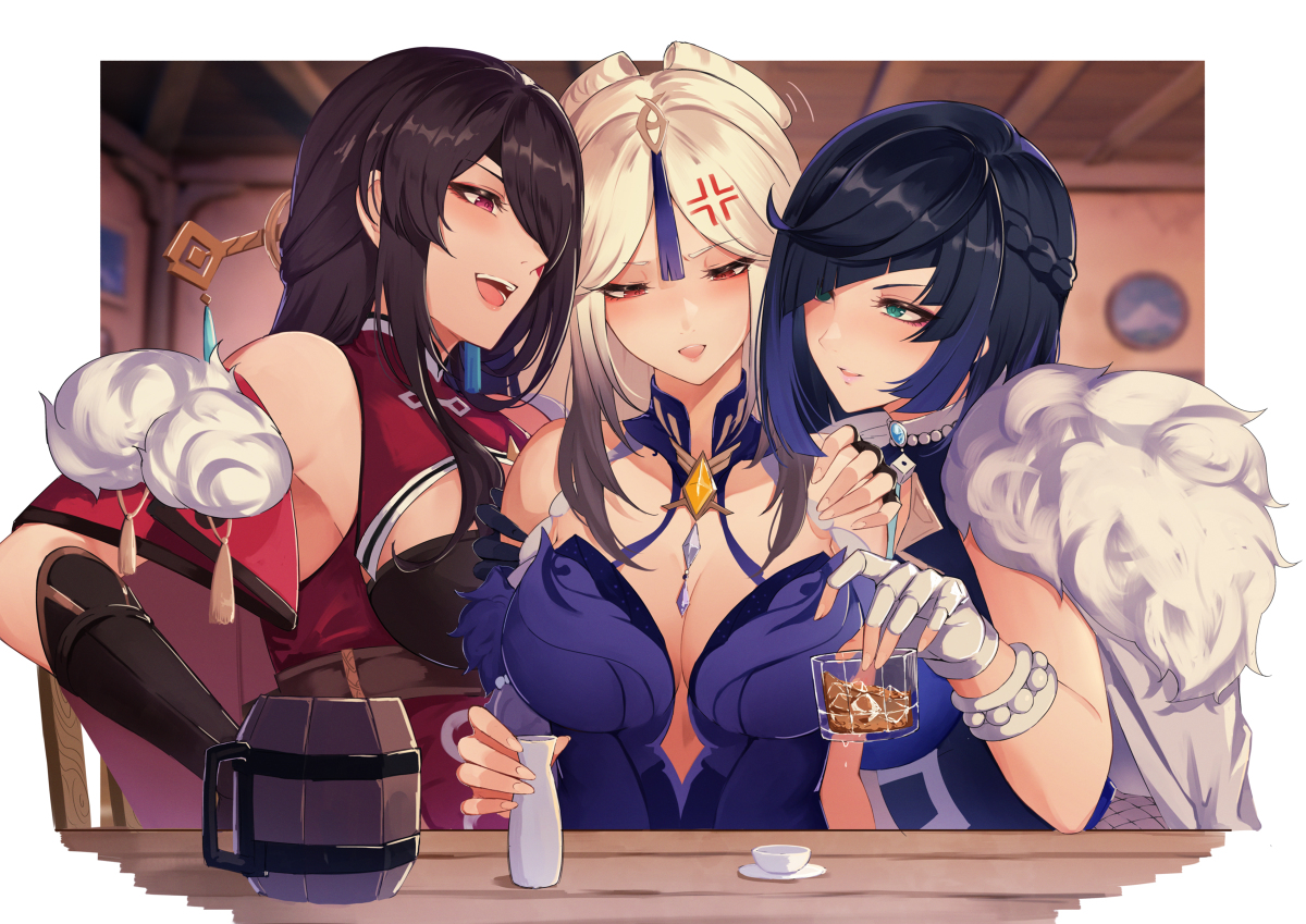 This is a pixiv picture whose title is 飲み過ぎよ.