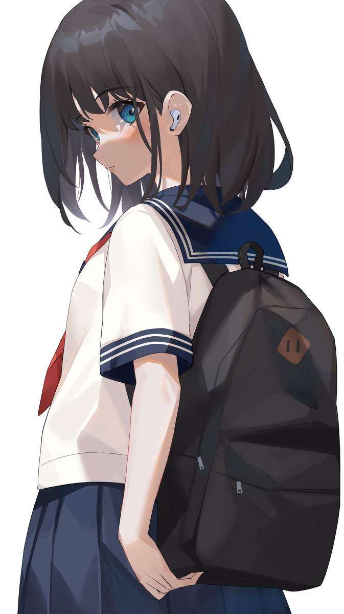 This is a pixiv picture whose title is リュック背負った女の子.