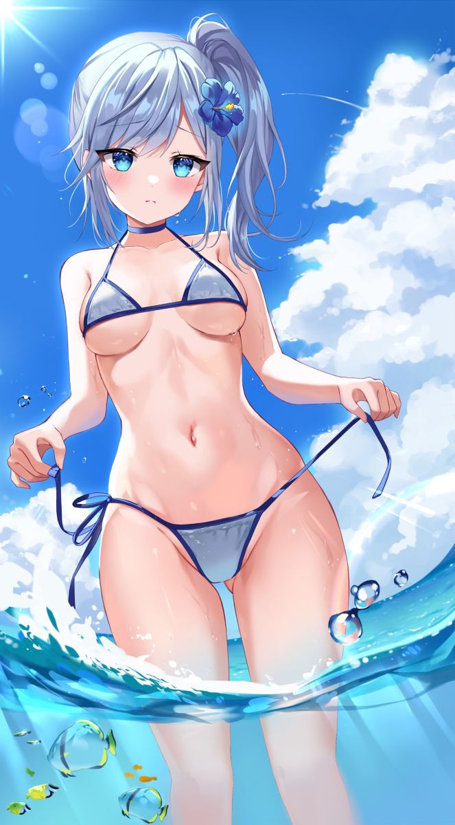 This is a pixiv picture whose title is 👙.