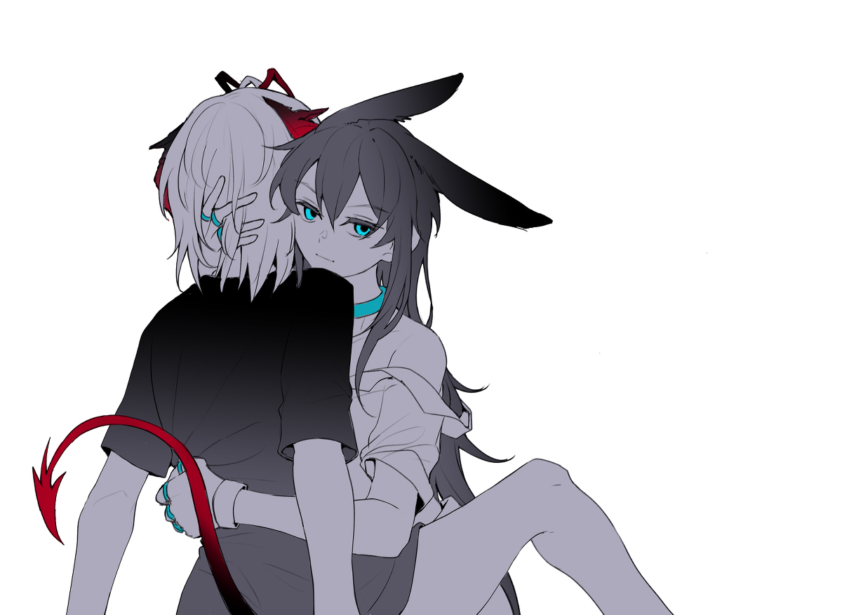 This is a pixiv picture whose title is W x Amiya.