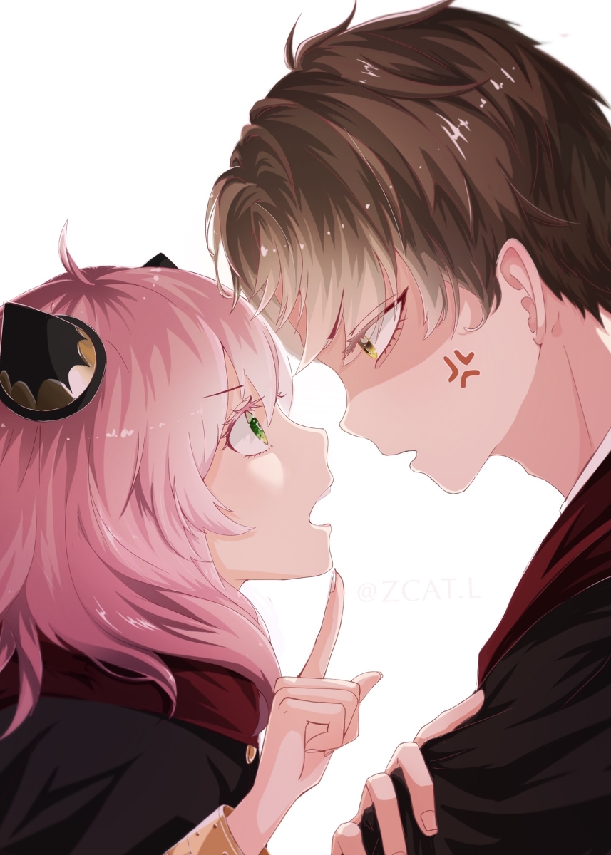 This is a pixiv picture whose title is Anya & Damian.