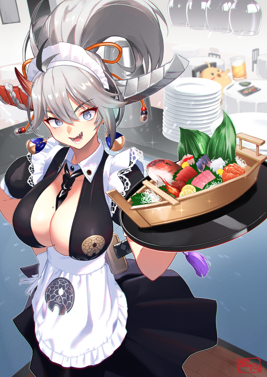 This is a pixiv picture whose title is メイド白龍.