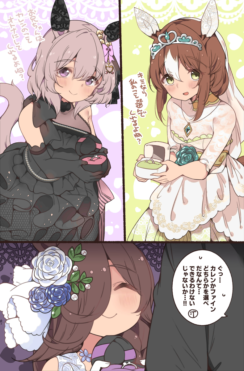 This is a pixiv picture whose title is 究極の二択.